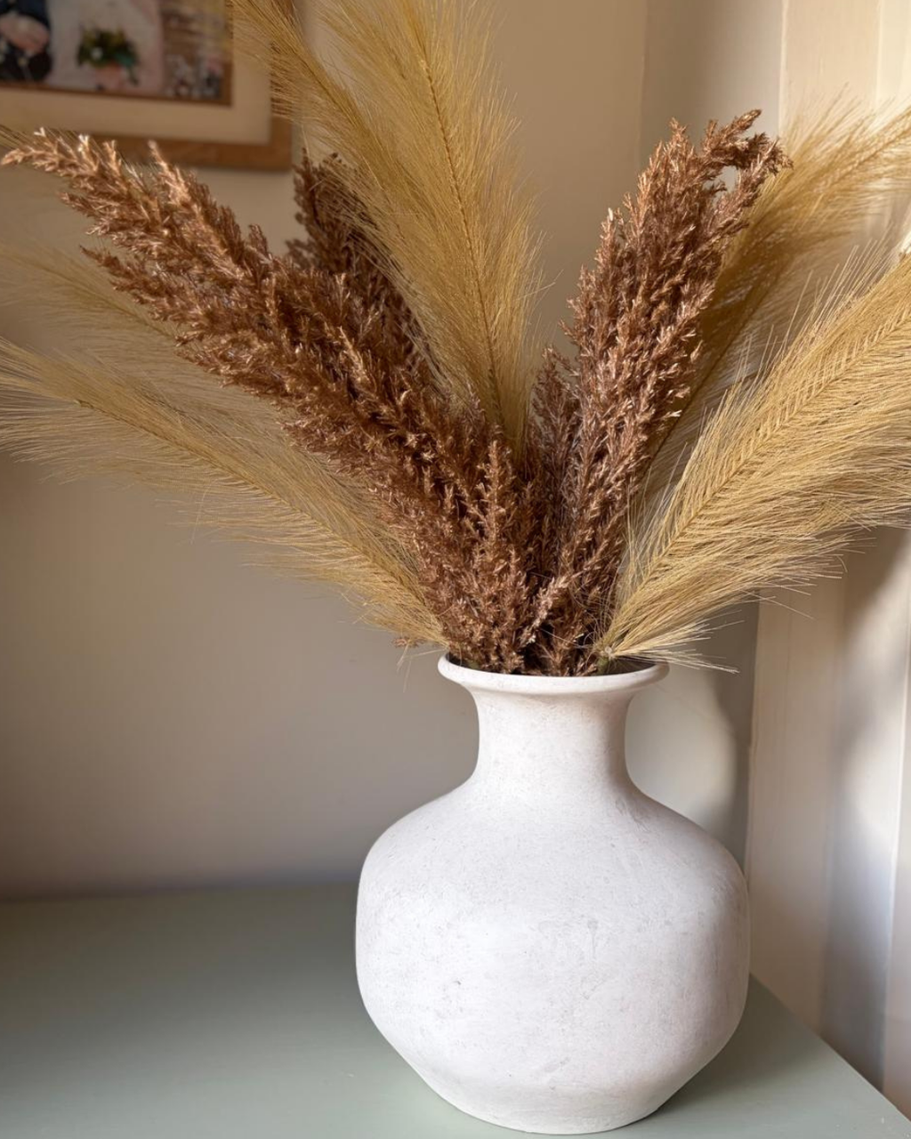 Feather Feel Faux Pampas Grass Stem