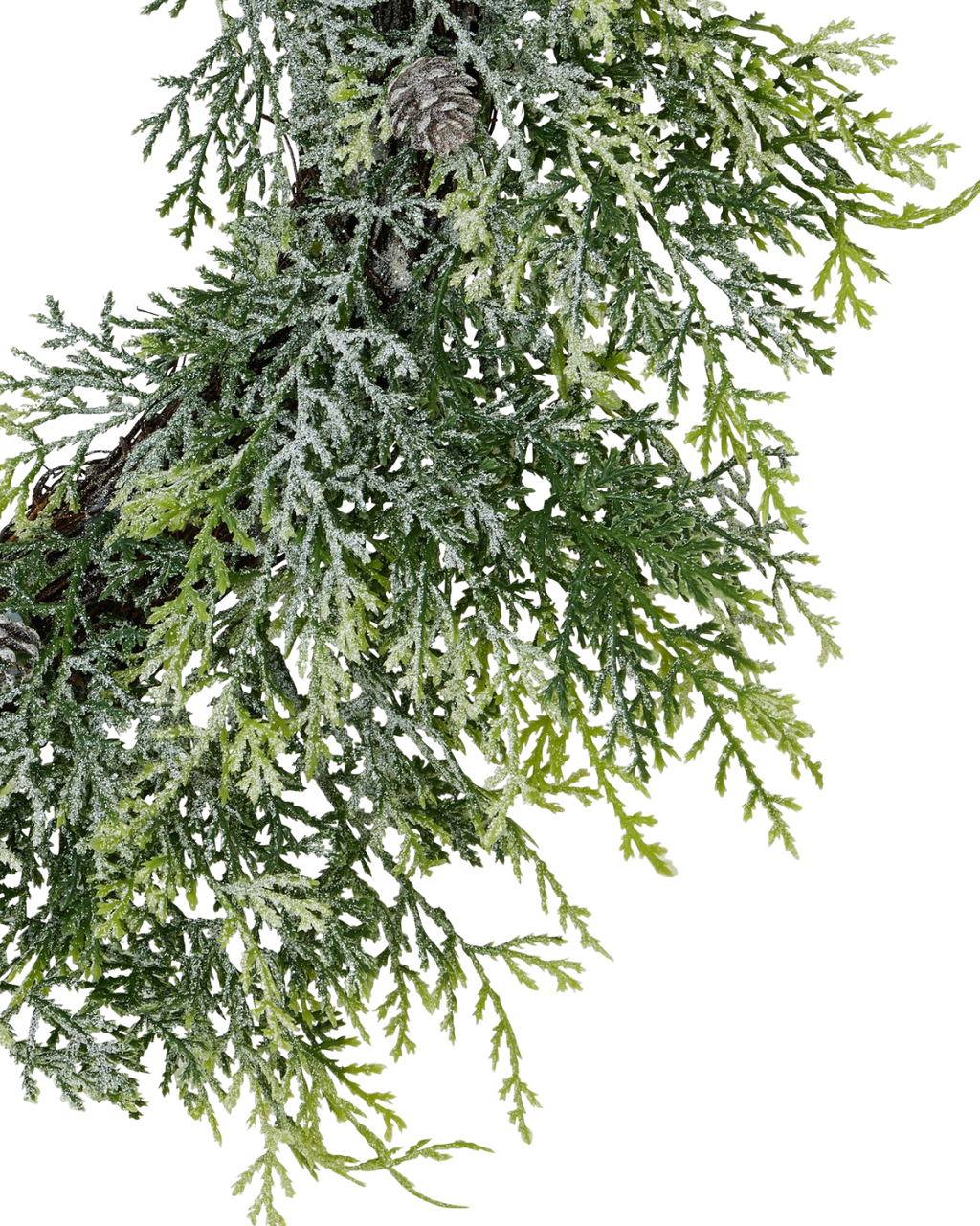 Frosted Pine Wreath With Pinecones