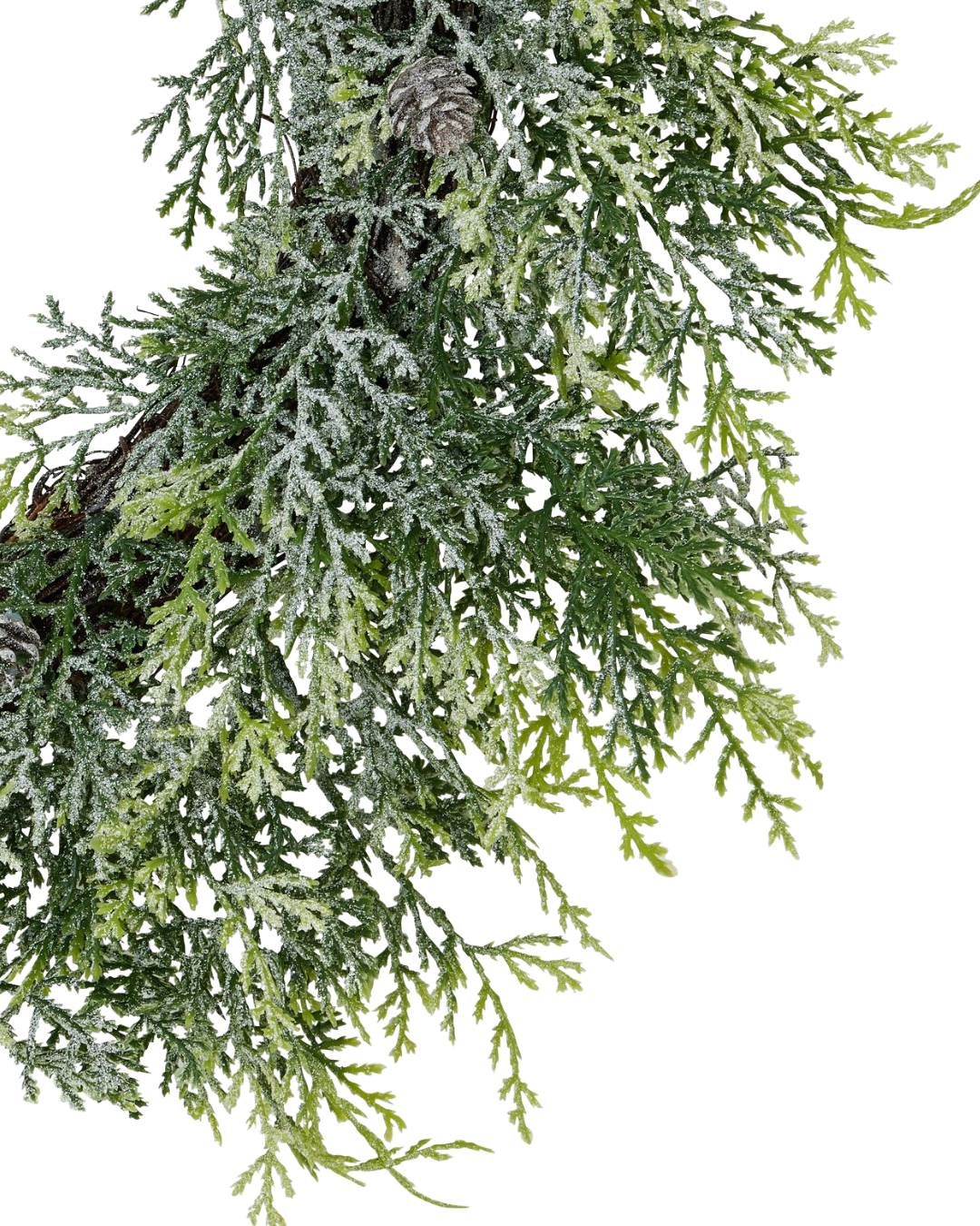 Frosted Pine Wreath With Pinecones