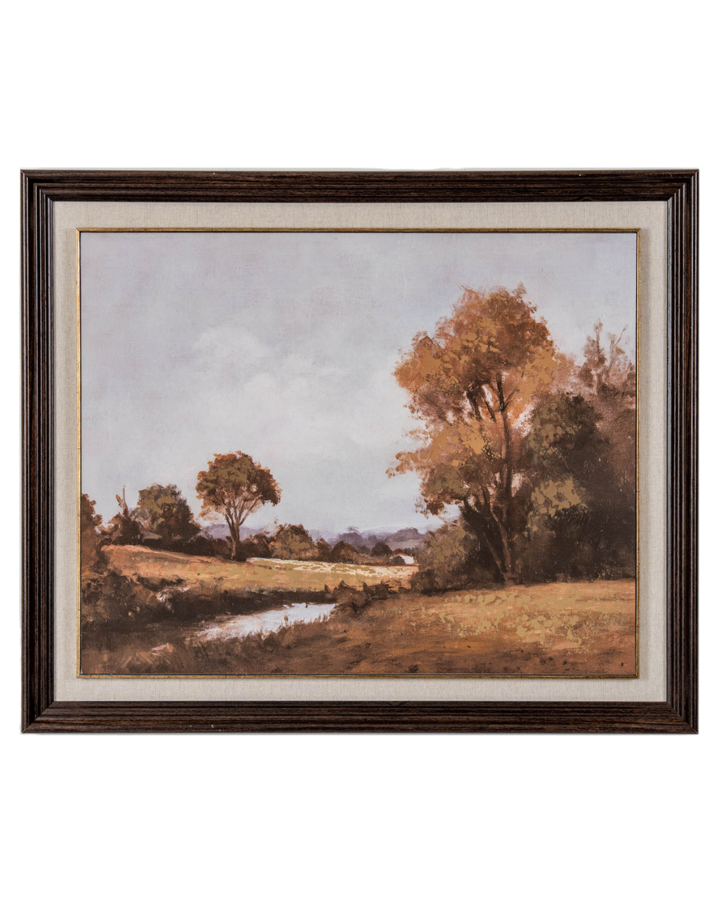Autumn Landscape Painted Canvas in Frame