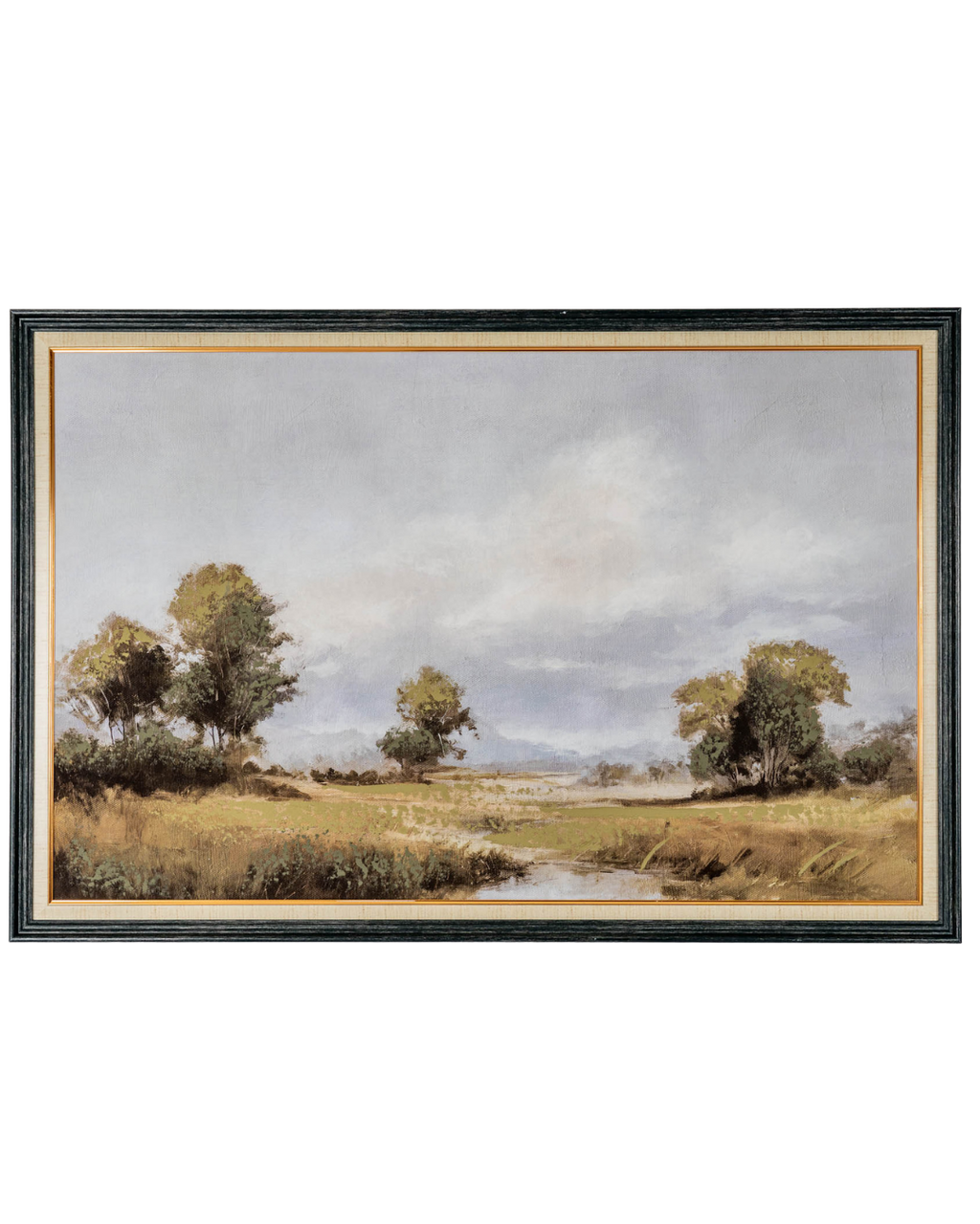 Spring Landscape Painted Canvas in Frame