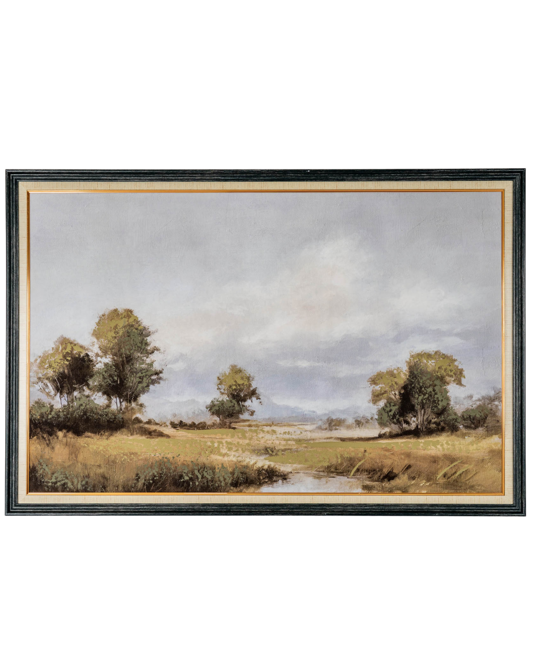 Spring Landscape Painted Canvas in Frame