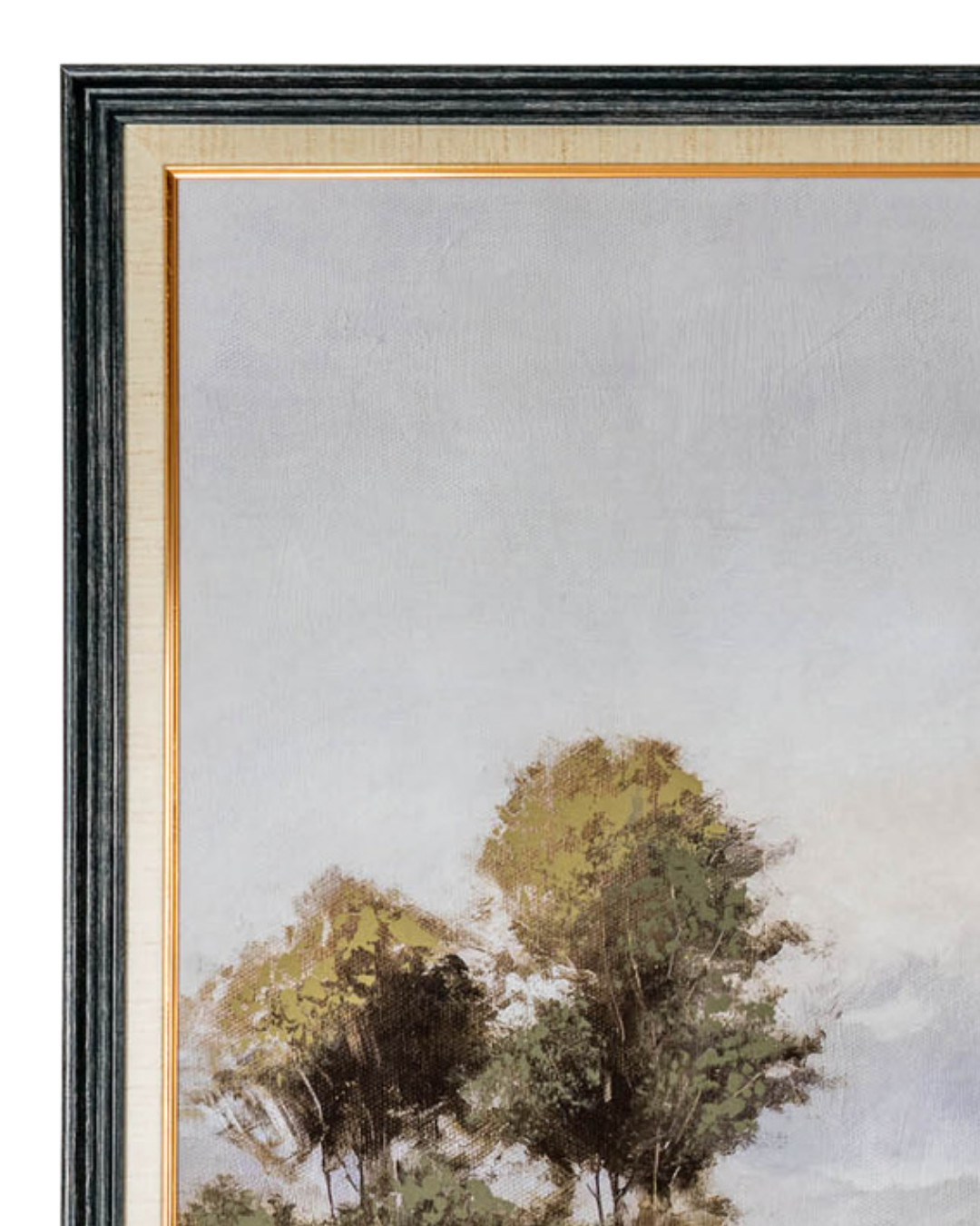 Spring Landscape Painted Canvas in Frame