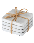 Set of Four Square Marble Coasters