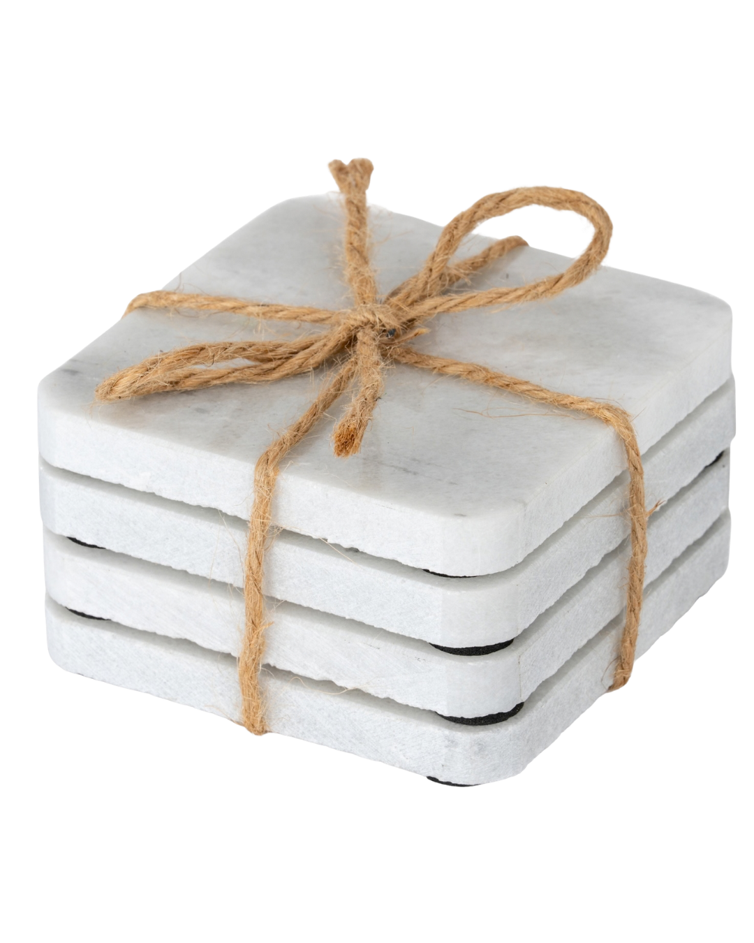 Set of Four Square Marble Coasters