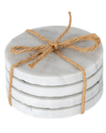 Set of Four Round Marble Coasters