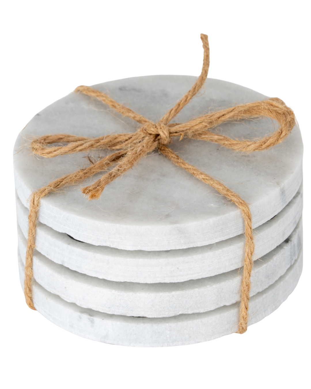 Set of Four Round Marble Coasters