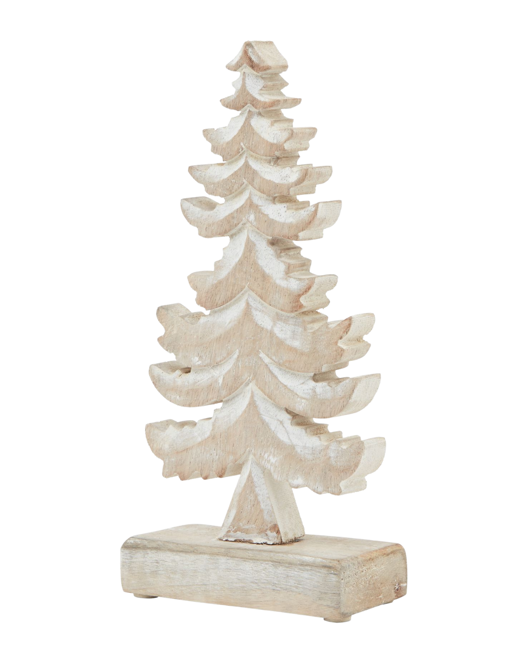 White Wash Collection Wooden Tiered Tree Decoration