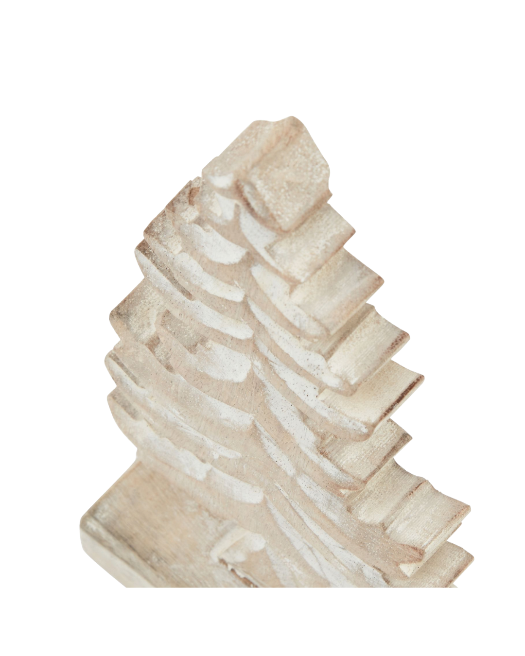 White Wash Collection Wooden Tiered Tree Decoration