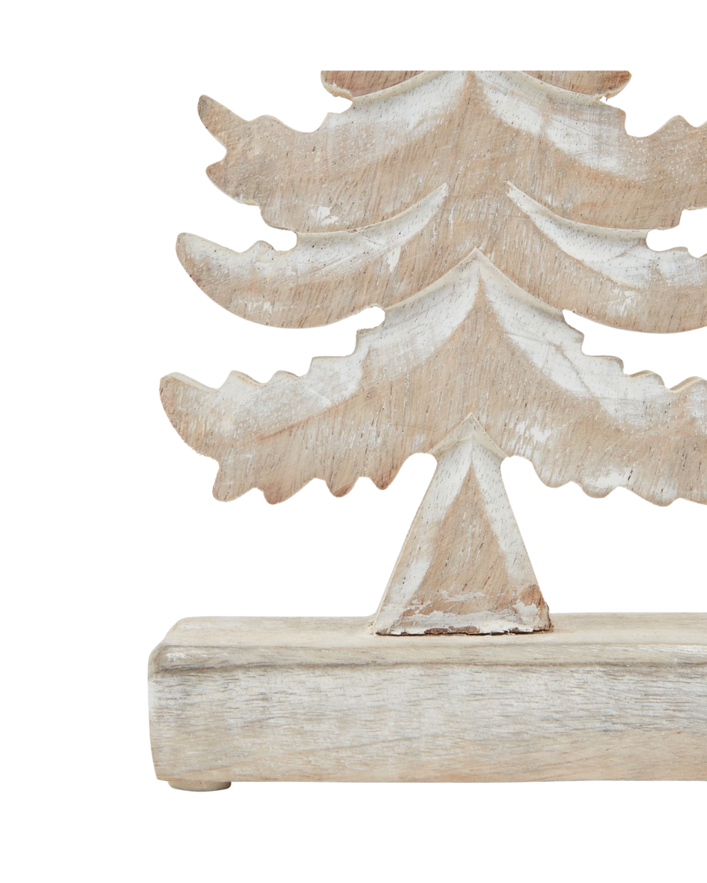 White Wash Collection Wooden Tiered Tree Decoration